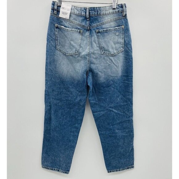 INC International Concepts Womens Size 10 High Rise Ripped Mom Jeans Dark Indigo - Picture 6 of 11